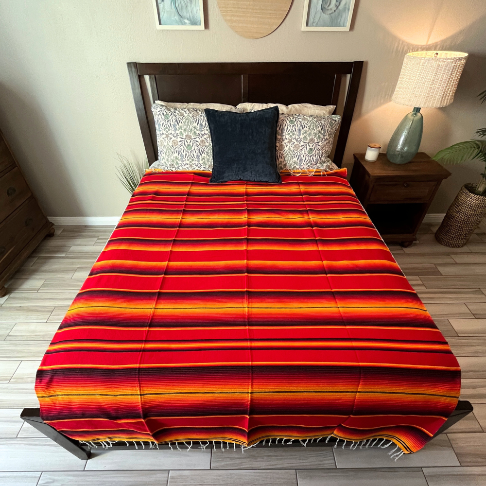 Isla Serape Red Fire blanket From West Path