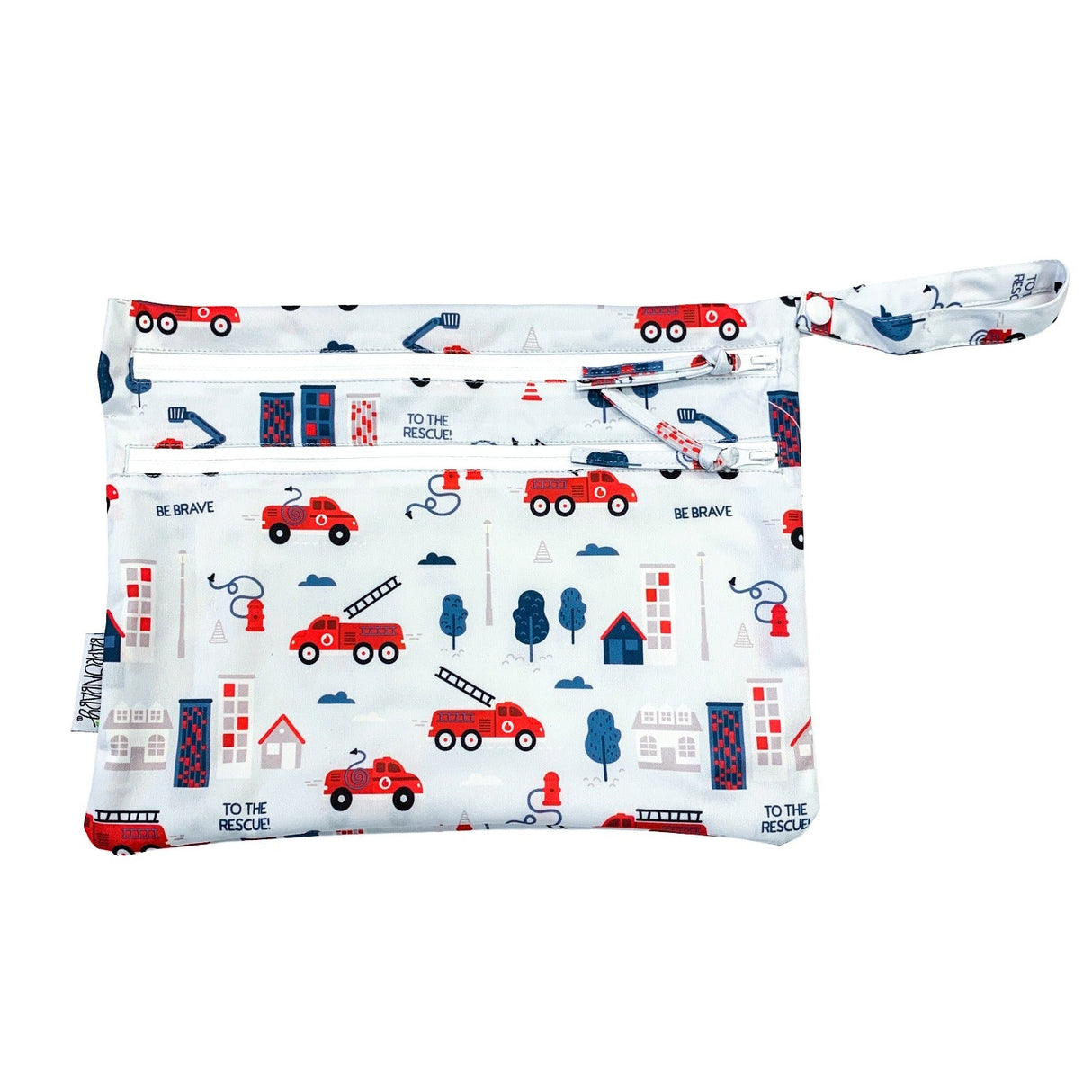 Be Brave - Firefighter - Waterproof Wet Bag (For mealtime, on-the-go, and more!) from BapronBaby