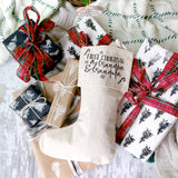 First Christmas as Grandma and Grandpa Christmas Stocking from The Cotton & Canvas Co.