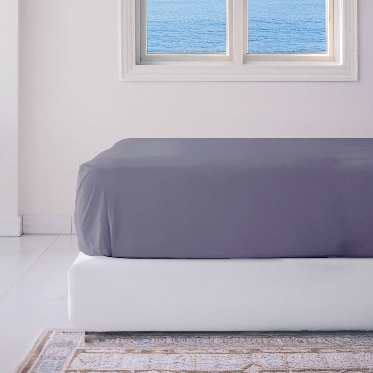 Bamboo Fitted Sheet - Platinum from BedVoyage