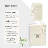 Bamboo Fitted Sheet - Ivory from BedVoyage