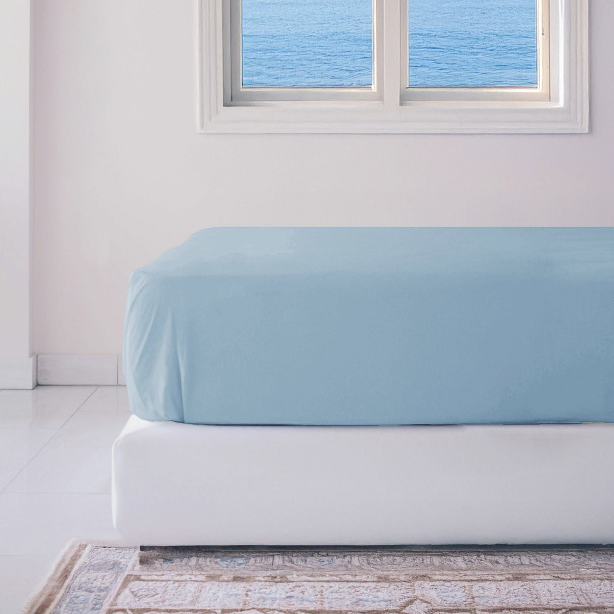 Bamboo Fitted Sheet - Sky - Final Sale/No Returns from BedVoyage