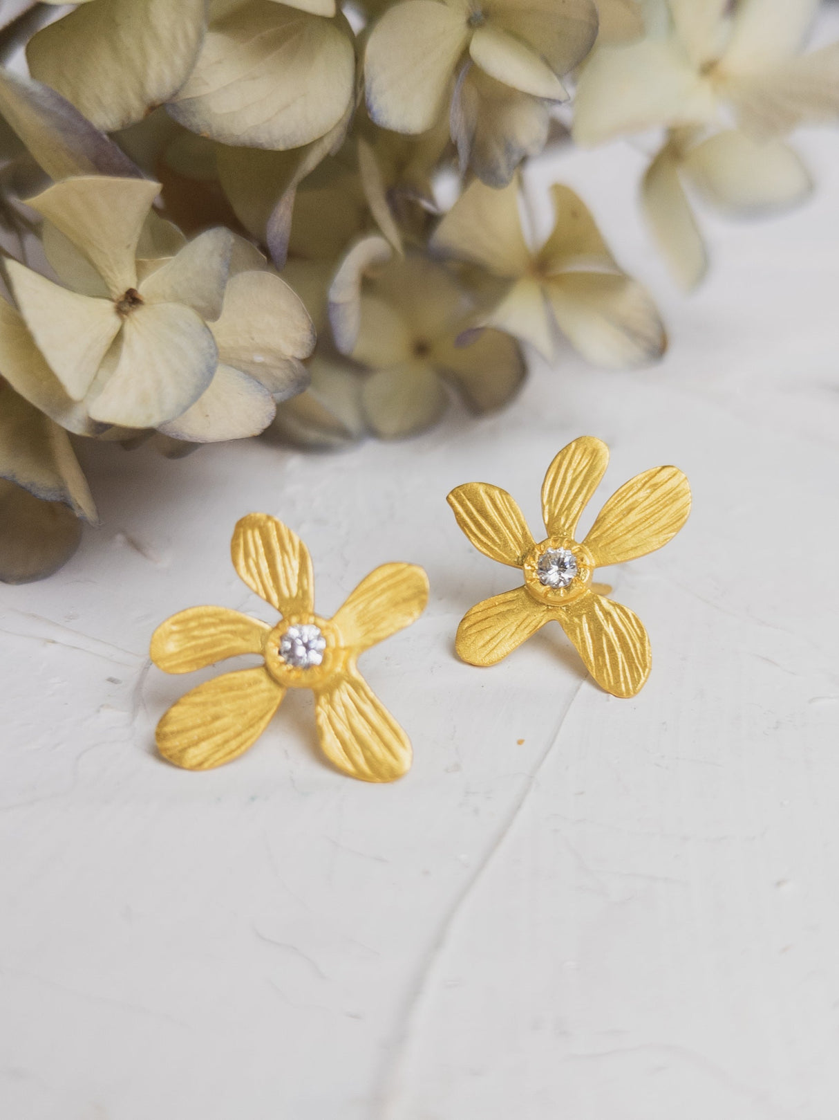 Five Petal Wild Flower Earrings from Ash & Rose