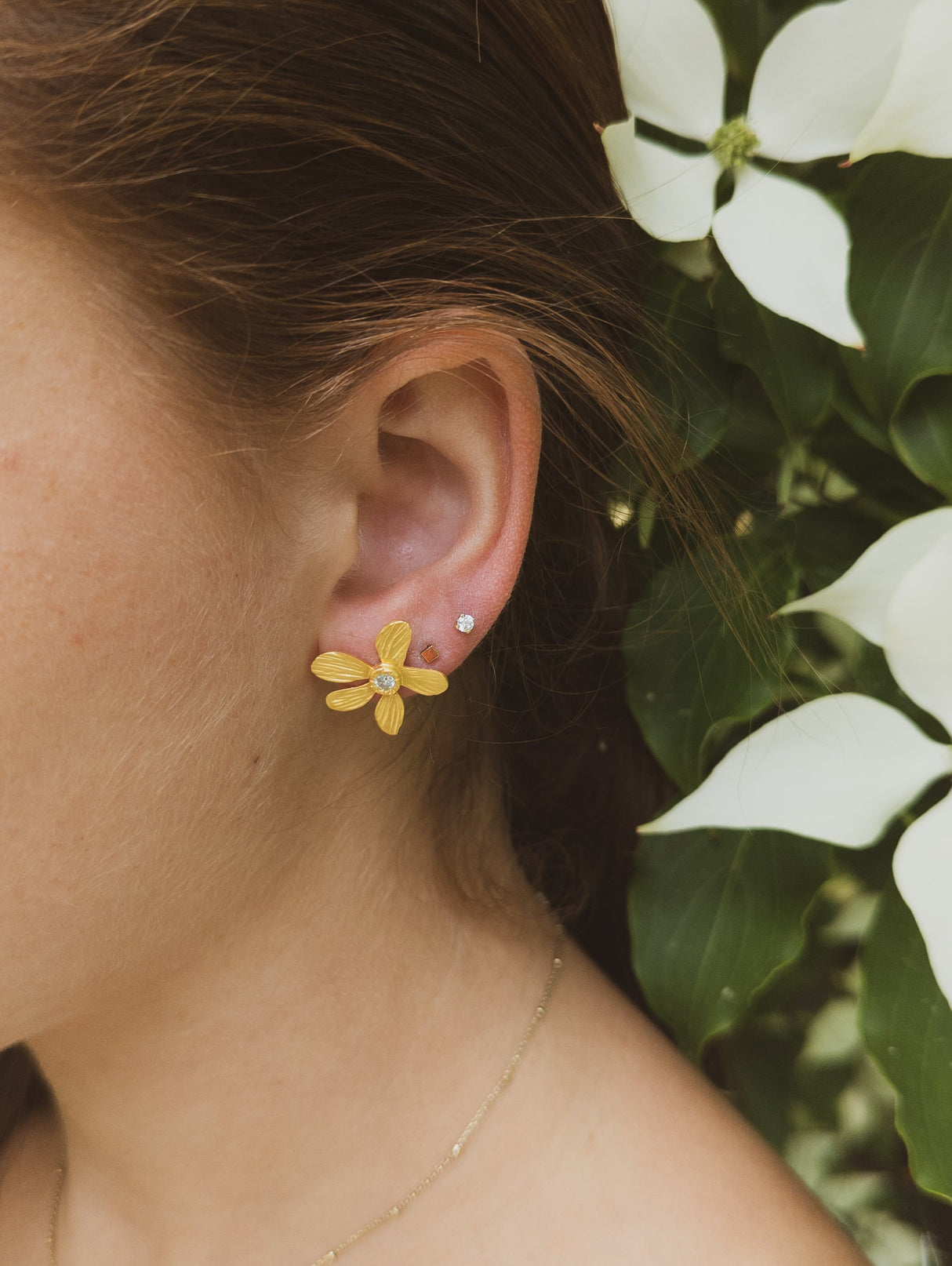 Five Petal Wild Flower Earrings from Ash & Rose