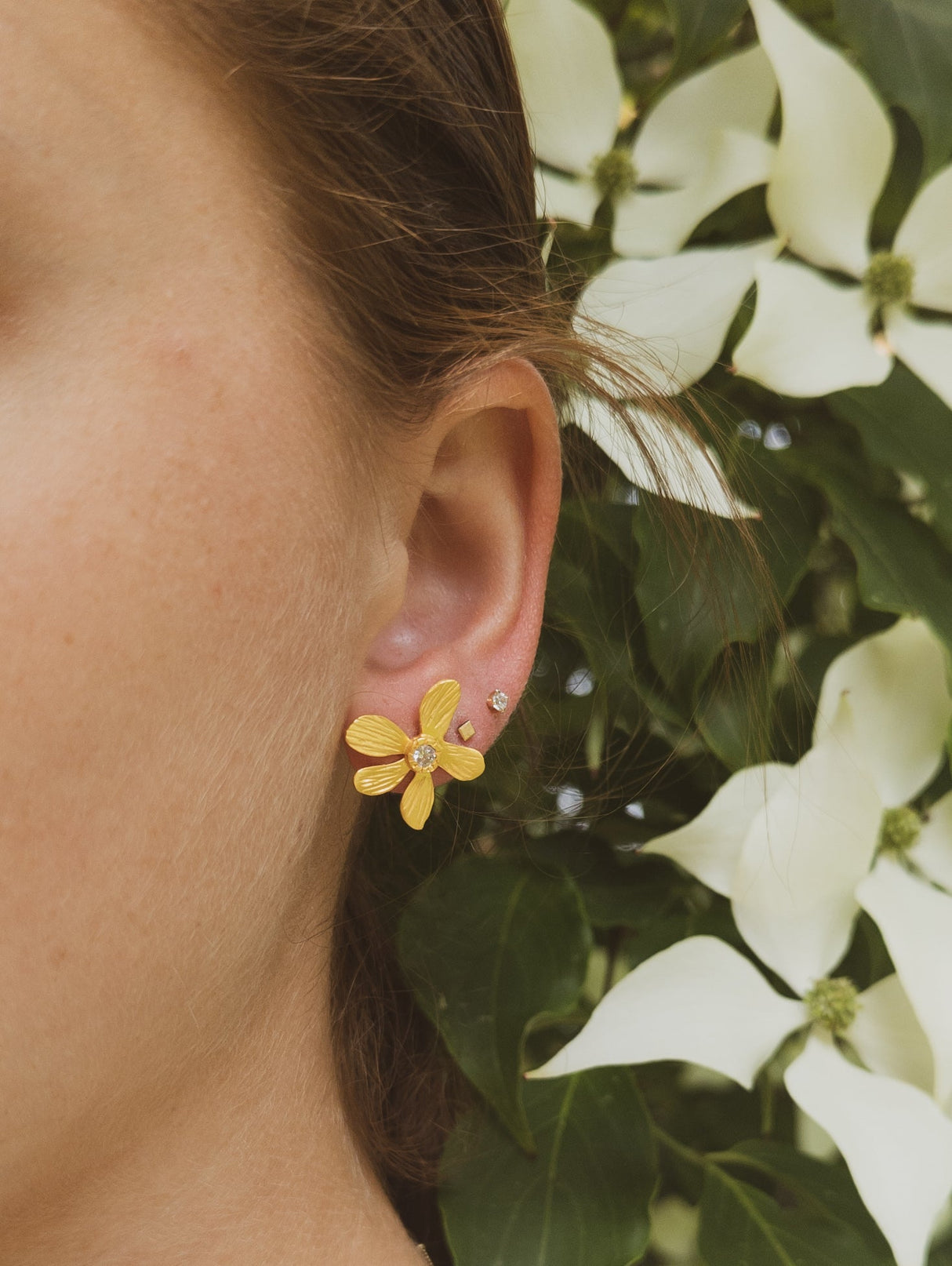 Five Petal Wild Flower Earrings from Ash & Rose