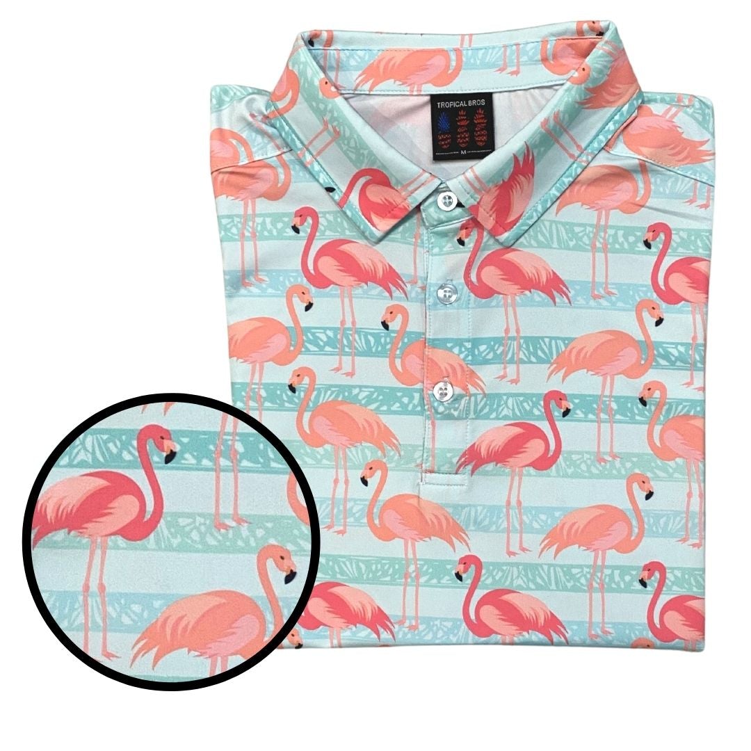 Flamingo Paradise Everyday Polo from Tropical Bros