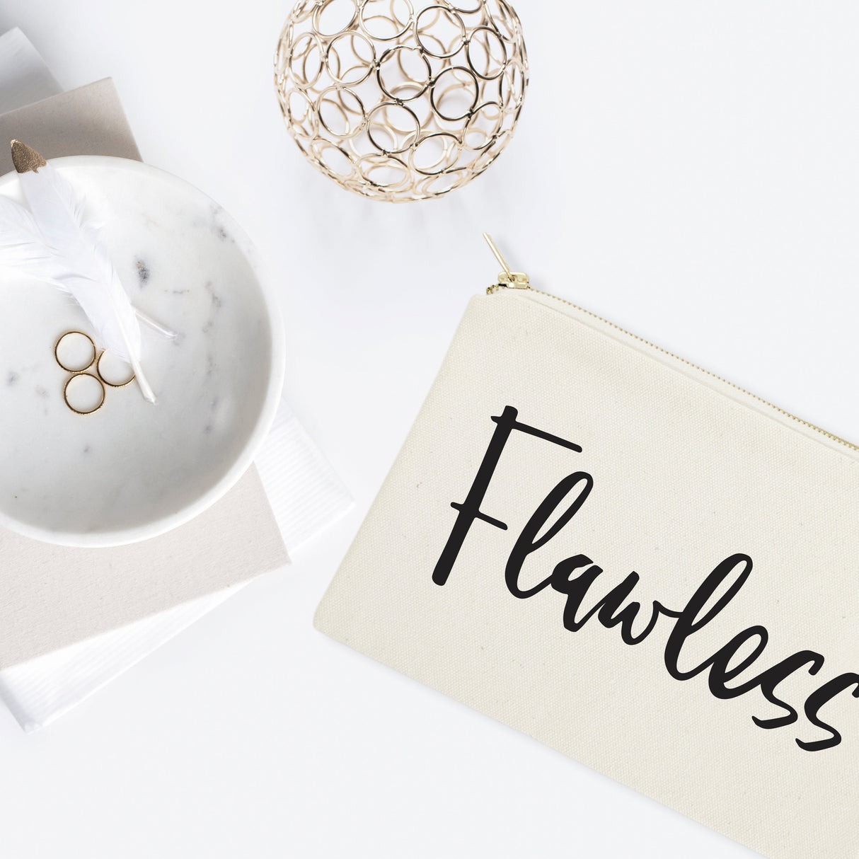 Flawless Cotton Canvas Cosmetic Bag from The Cotton & Canvas Co.