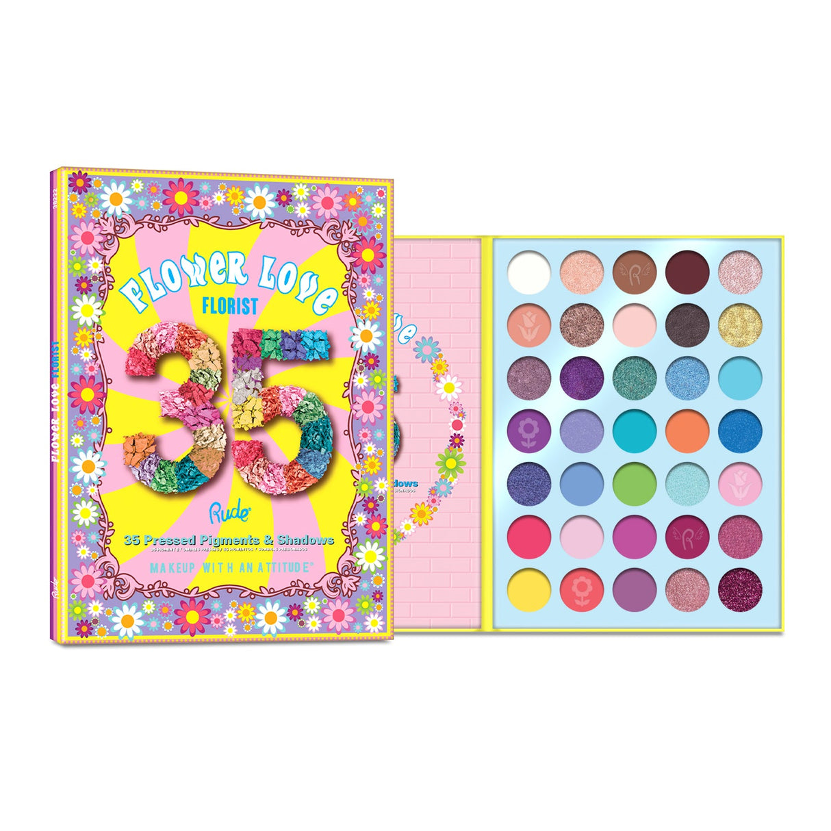 Flower Love 35 Pressed Pigment & Shadows - Florist from Rude Cosmetics