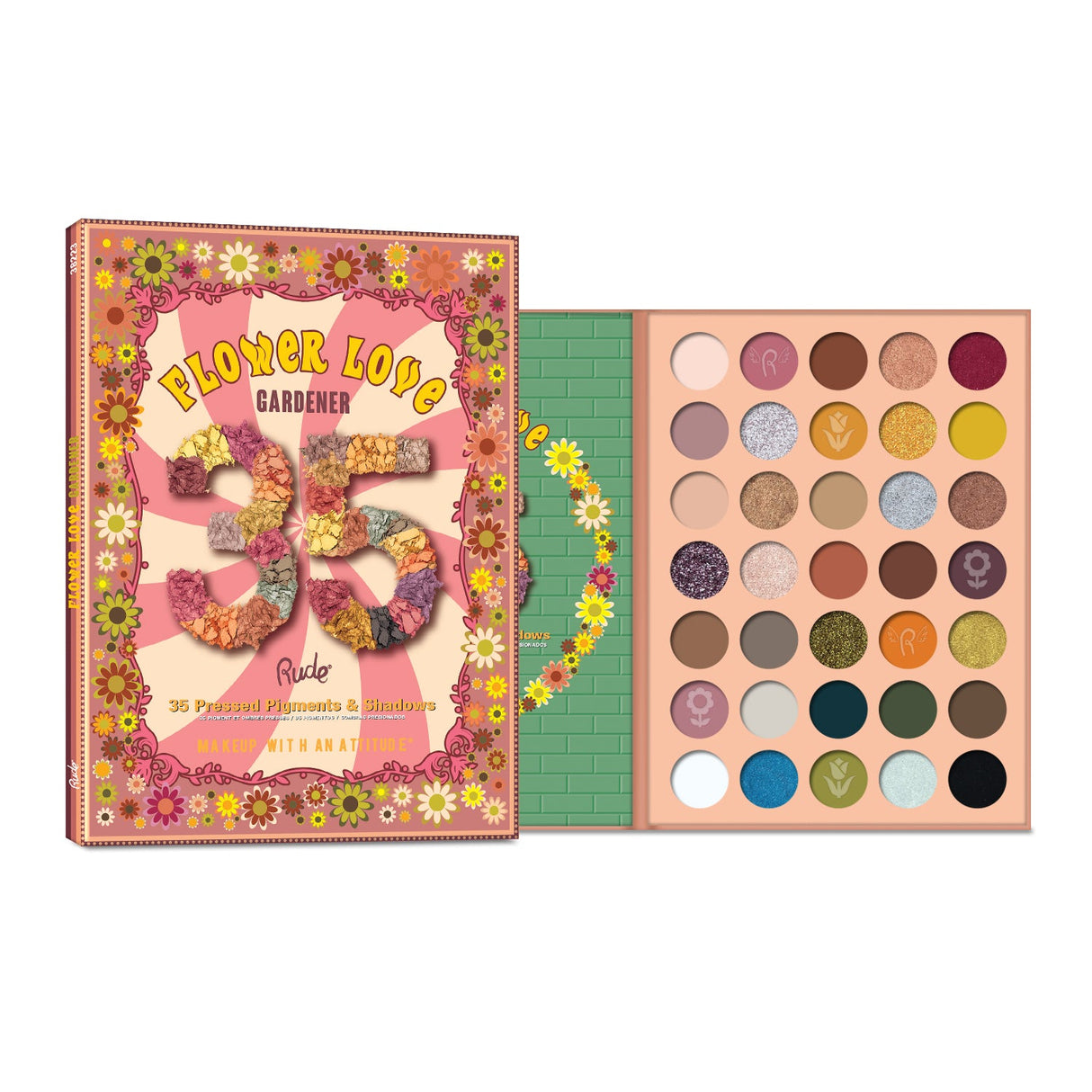 Flower Love 35 Pressed Pigment & Shadows - Gardener from Rude Cosmetics