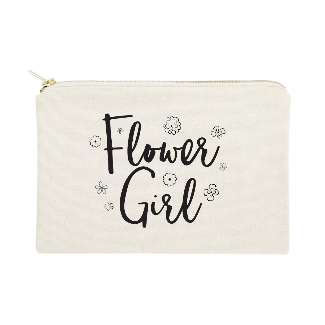 Flower Girl Cotton Canvas Cosmetic Bag from The Cotton & Canvas Co.