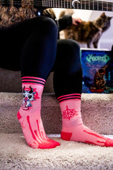 FootClothes x Aborted Bubblegum Death Kitty Crew Socks from FootClothes