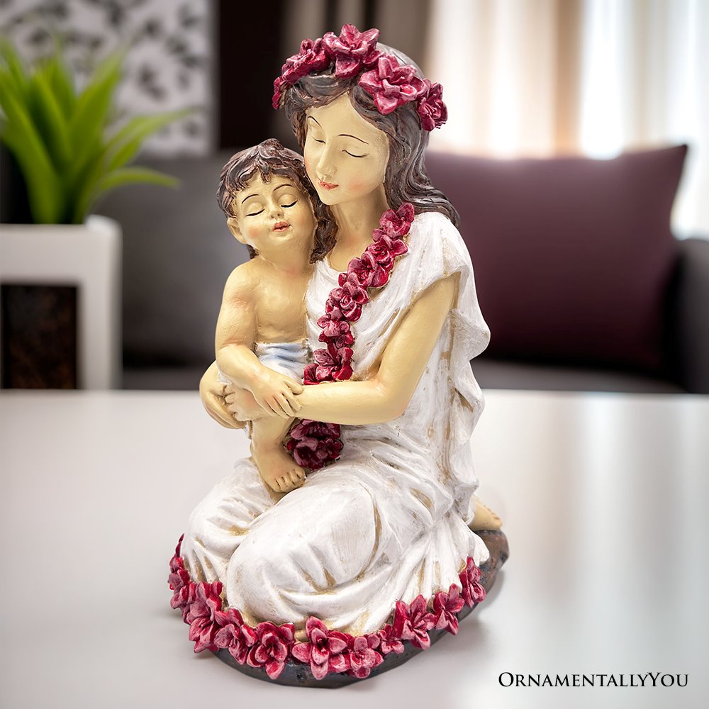 A Mother’s Embrace Figurine, 8" Child and Mom Heartwarming Tabletop Statue Decoration from OrnamentallyYou