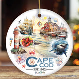 Artistic Cape Cod Exhibit Ornament, Massachusetts Landmark and Souvenir Gift from OrnamentallyYou