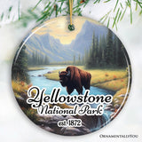 Artistic Yellowstone National Park Christmas Ornament, Gift for Nature Lovers from OrnamentallyYou
