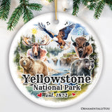 Artistically Vibrant Yellowstone National Park Ornament, Wildlife and Nature Souvenir Gift from OrnamentallyYou