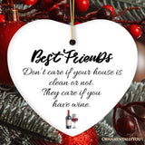 Best Friends Just Want Your Wine or Beer Ornament, Funny Friendship Christmas Gift from OrnamentallyYou