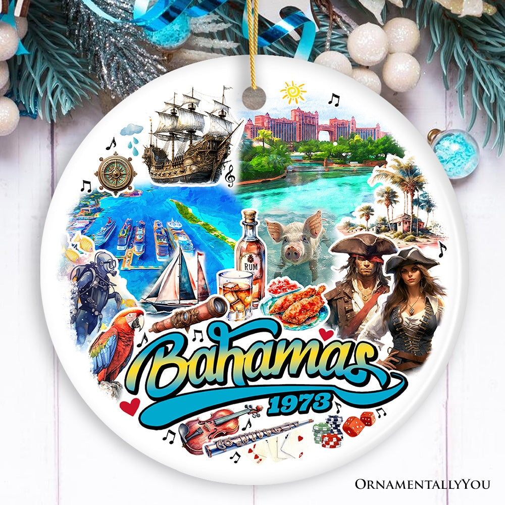 Breathtaking Tropical Bahamas, Caribbean Cultures and Landscapes Travel Souvenir and Christmas Gift from OrnamentallyYou