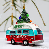 Camping RV Glass Christmas Ornament, Camper Trailer Motorhome Traveler Gift from OrnamentallyYou