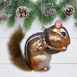 Chipmunk Glass Christmas Tree Ornament from OrnamentallyYou