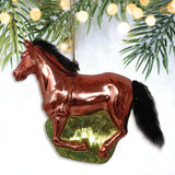 American Quarter Horse Glass Christmas Ornament, Equestrian Gift from OrnamentallyYou