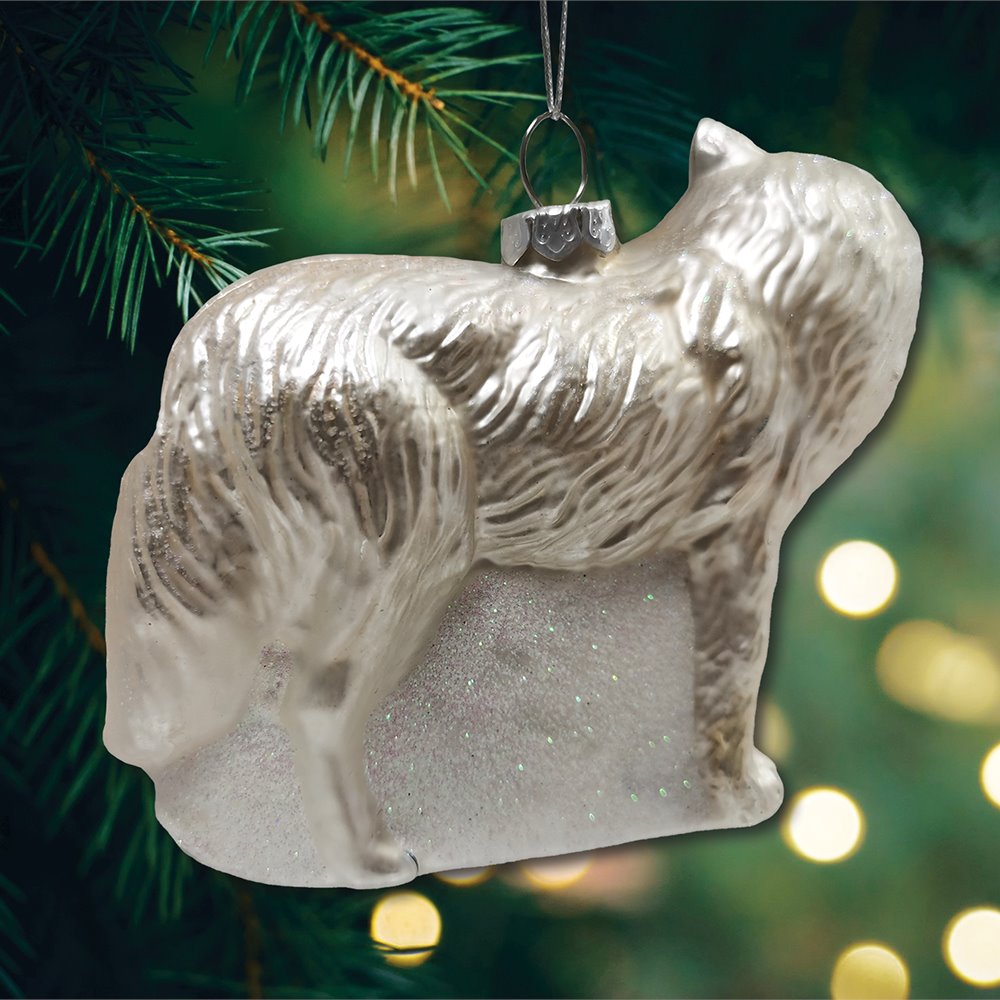 Arctic Winter Wolf Christmas Ornament from OrnamentallyYou