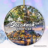 Artistically Scenic Savannah Ornament, Georgia Historical City and Nature Christmas Ornament from OrnamentallyYou