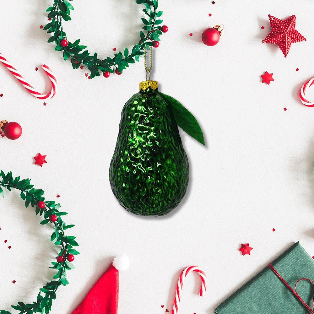 Avocado Glass Christmas Ornament from OrnamentallyYou