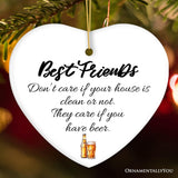 Best Friends Just Want Your Wine or Beer Ornament, Funny Friendship Christmas Gift from OrnamentallyYou