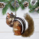 Chipmunk Glass Christmas Tree Ornament from OrnamentallyYou