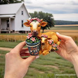 Best Mom Cow and Calf Charming Figurine, 6" Keepsake Jersey Statue and Mother’s Day Gift from OrnamentallyYou