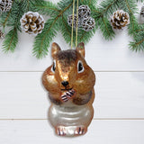 Chipmunk Glass Christmas Tree Ornament from OrnamentallyYou