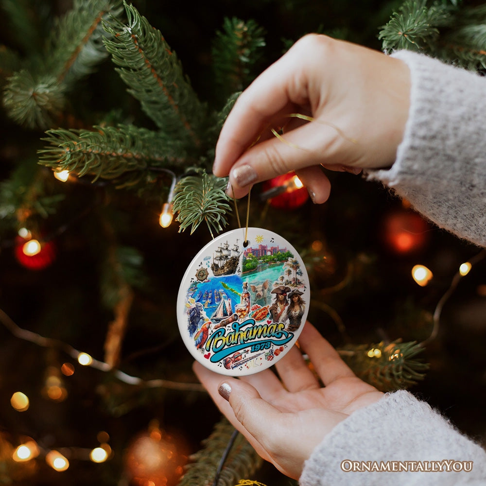 Breathtaking Tropical Bahamas, Caribbean Cultures and Landscapes Travel Souvenir and Christmas Gift from OrnamentallyYou