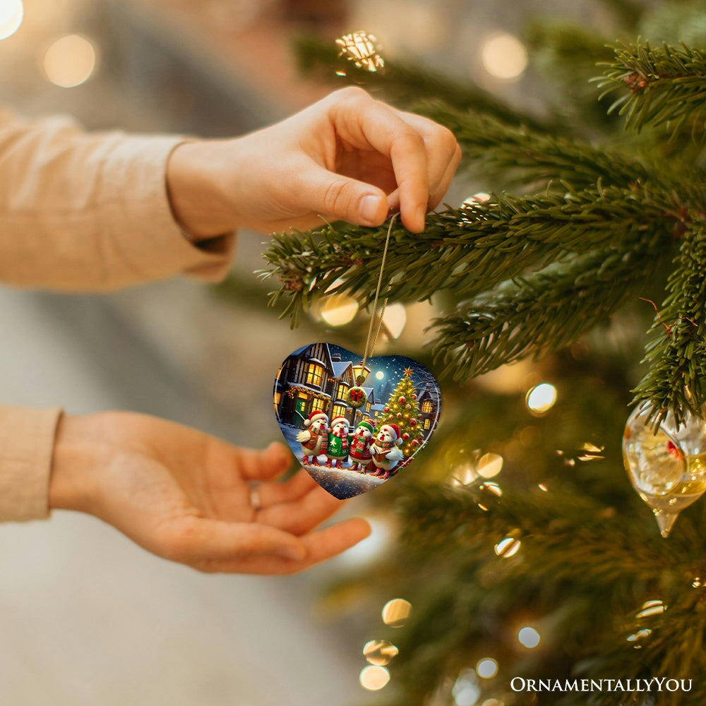 Delightful Victorian Chicken Carolers Ornament, Cozy Christmas Tree Decor from OrnamentallyYou