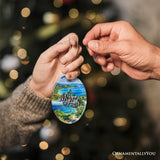 Artistic US Virgin Islands Ornament, Tropical Beach Paradise in Atlantic Ocean Christmas Souvenir from OrnamentallyYou