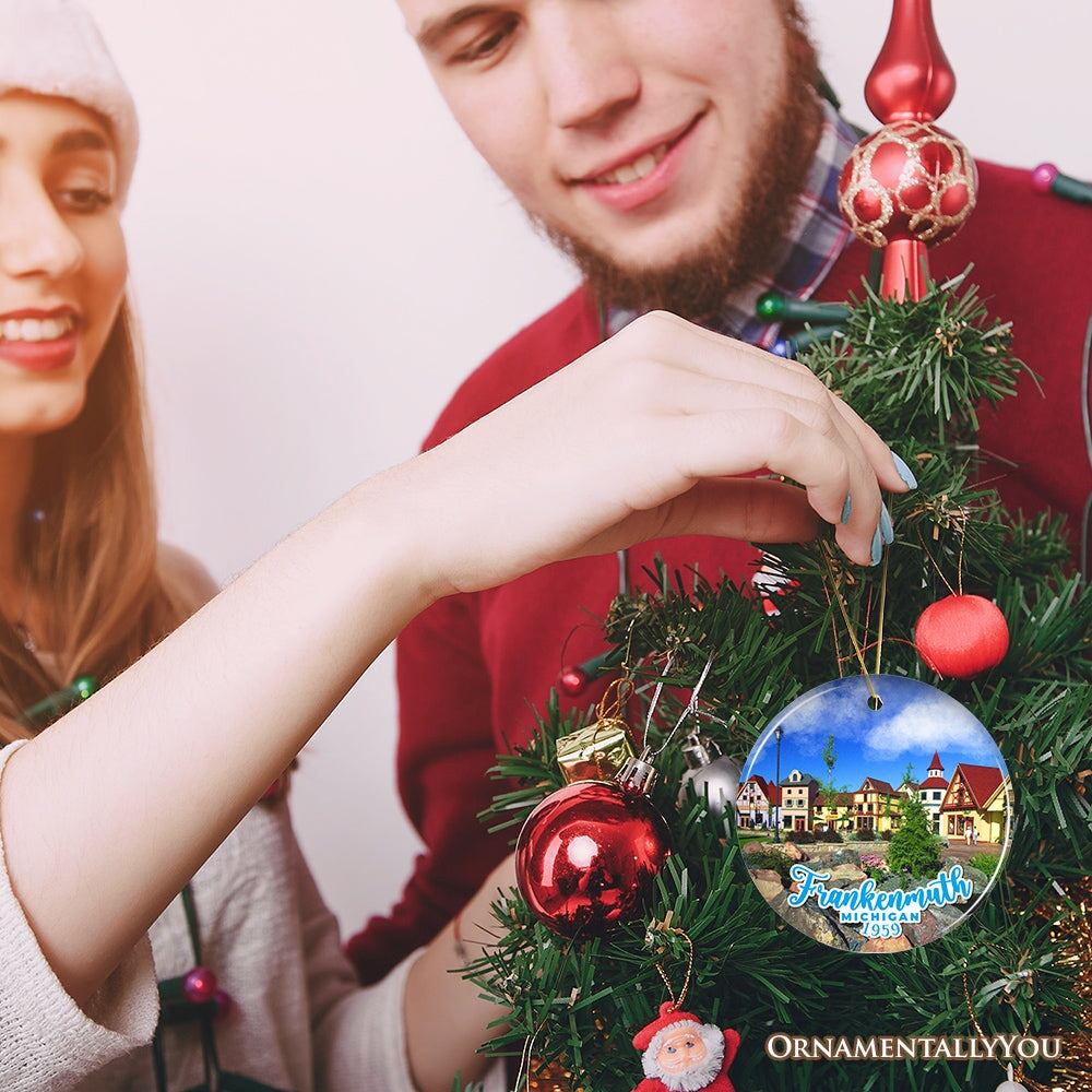 Artistically Vibrant Frankenmuth Ornament, Festive Bavarian Town Michigan Christmas Souvenir and Decor from OrnamentallyYou