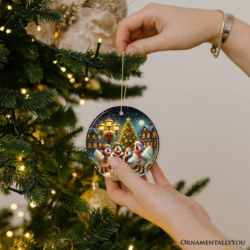 Delightful Victorian Chicken Carolers Ornament, Cozy Christmas Tree Decor from OrnamentallyYou