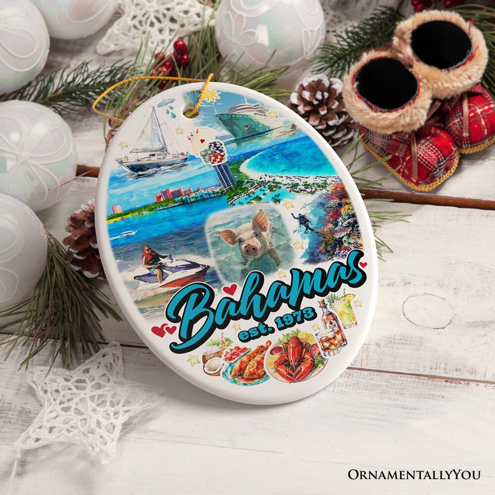 Breathtaking Tropical Bahamas, Caribbean Cultures and Landscapes Travel Souvenir and Christmas Gift from OrnamentallyYou