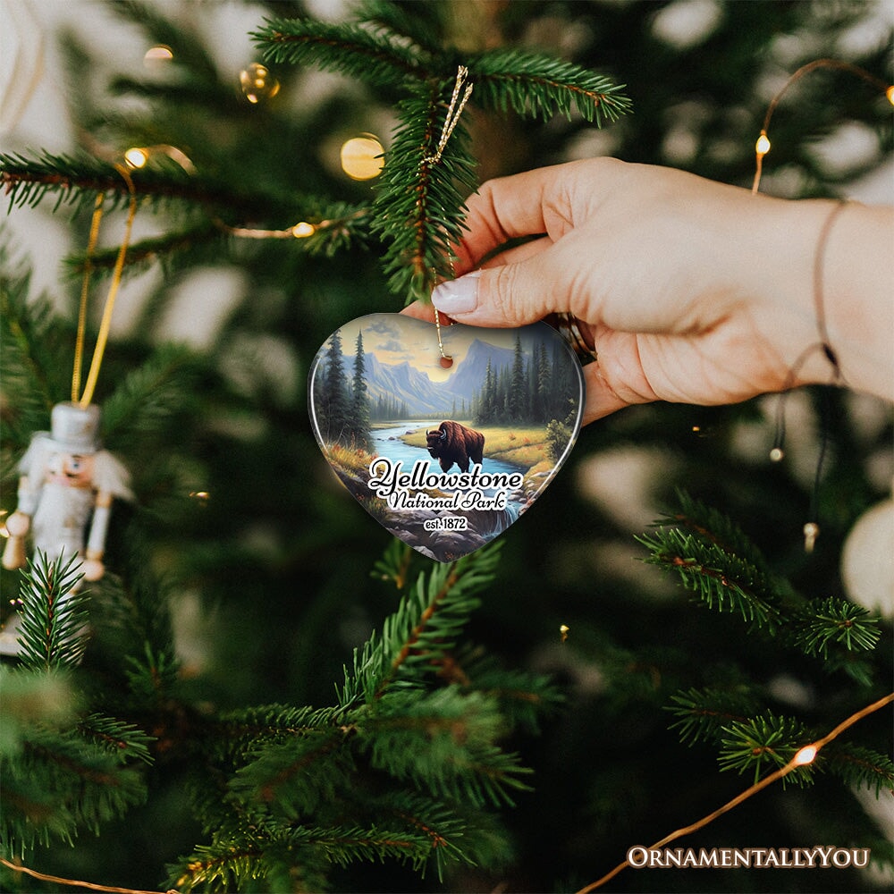 Artistic Yellowstone National Park Christmas Ornament, Gift for Nature Lovers from OrnamentallyYou