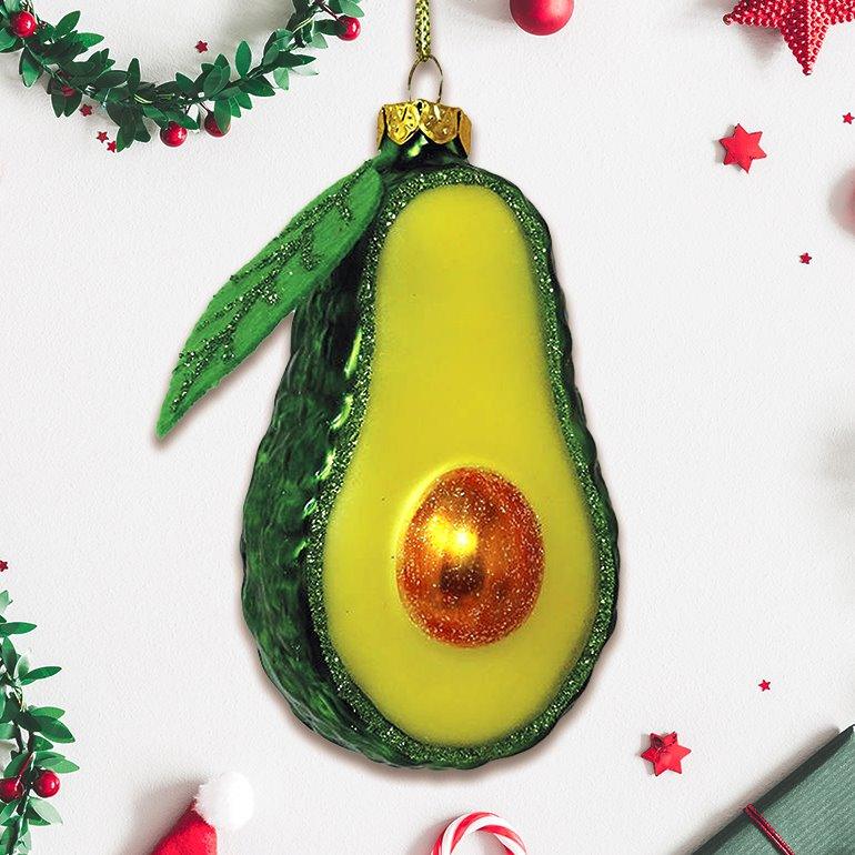 Avocado Glass Christmas Ornament from OrnamentallyYou