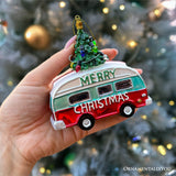 Camping RV Glass Christmas Ornament, Camper Trailer Motorhome Traveler Gift from OrnamentallyYou