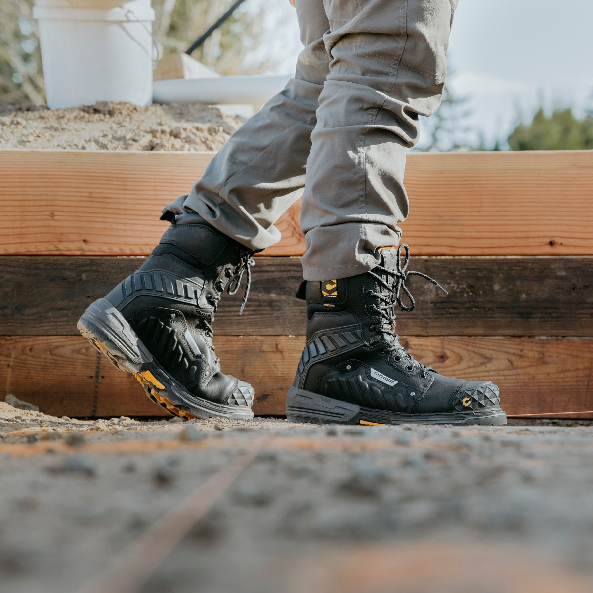 Scorpion 9” Composite Toe Men’s Waterproof Work Boot - Black From Chinook Footwear