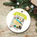 Artistic New Mexico State Themes and Landmarks Christmas Ornament from OrnamentallyYou