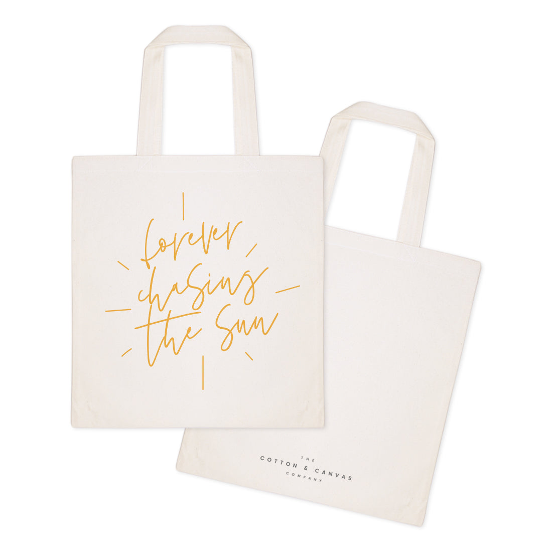 Forever Chasing the Sun Cotton Canvas Tote Bag from The Cotton & Canvas Co.