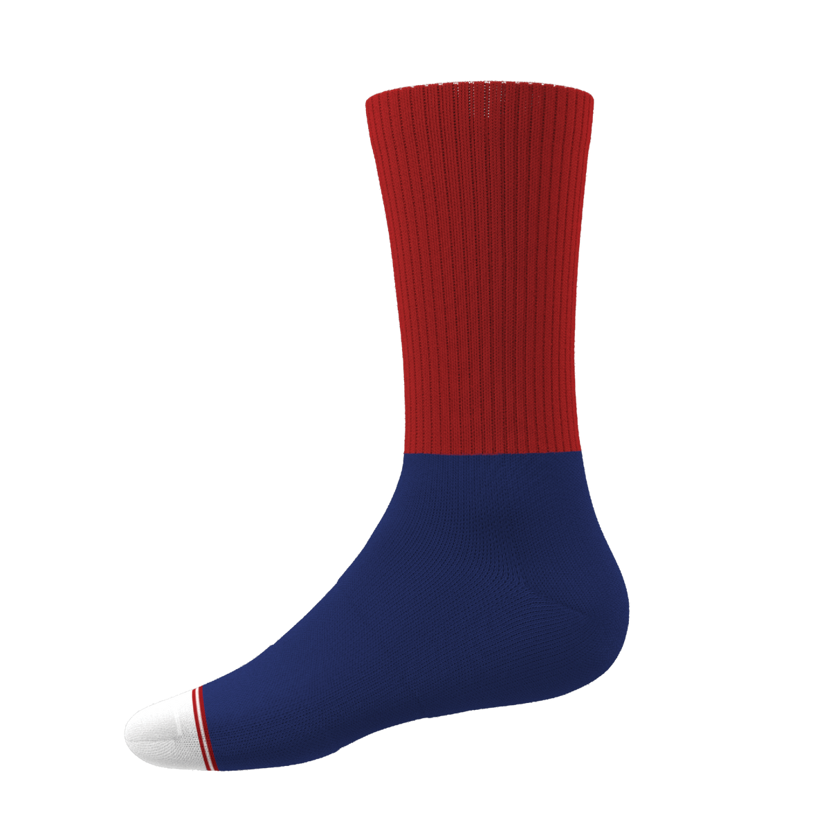 The Fourth | Patriotic Red and Blue Heel Hammock™ Crew Socks from Shinesty