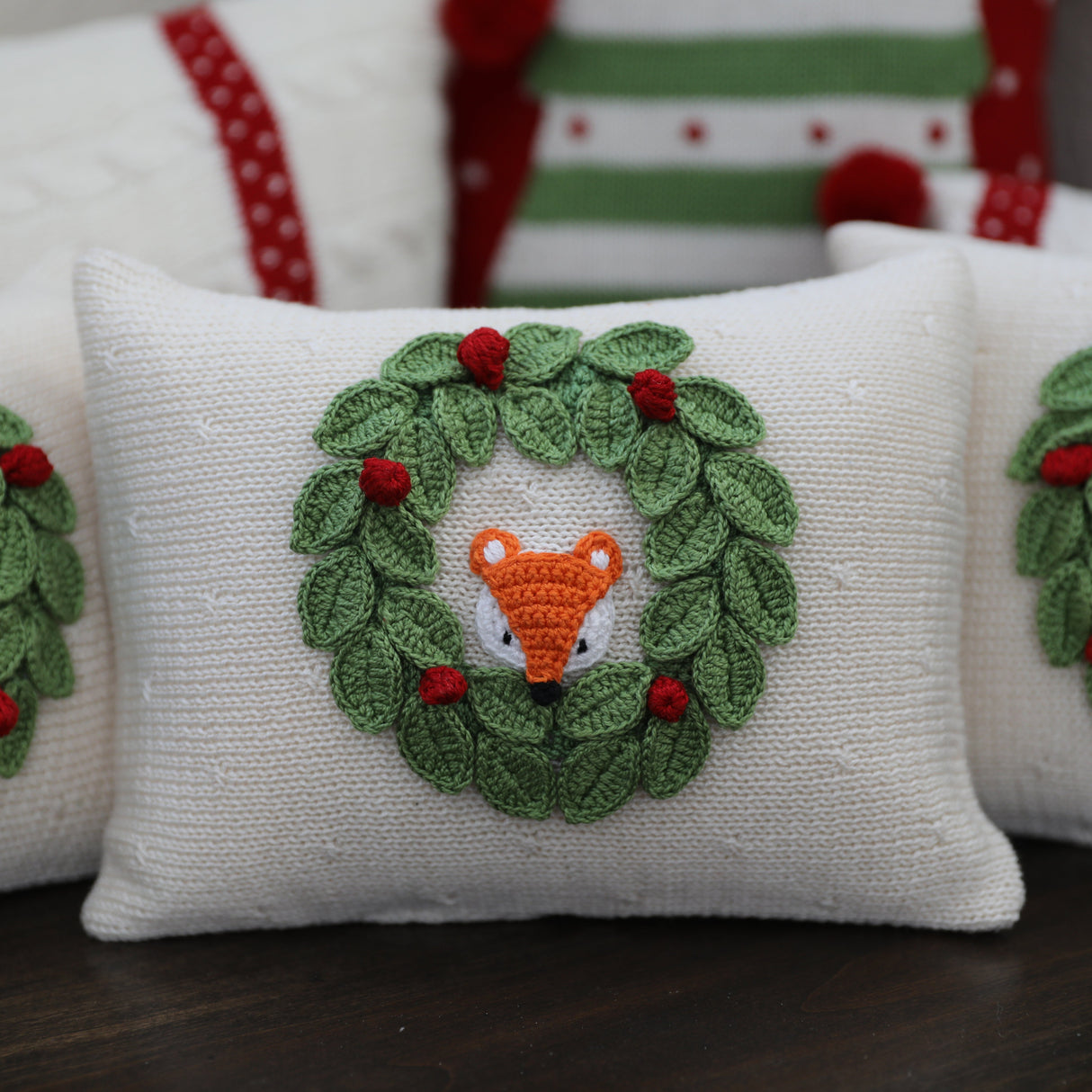 Peekaboo Fox Mini Pillow from Melange Collection