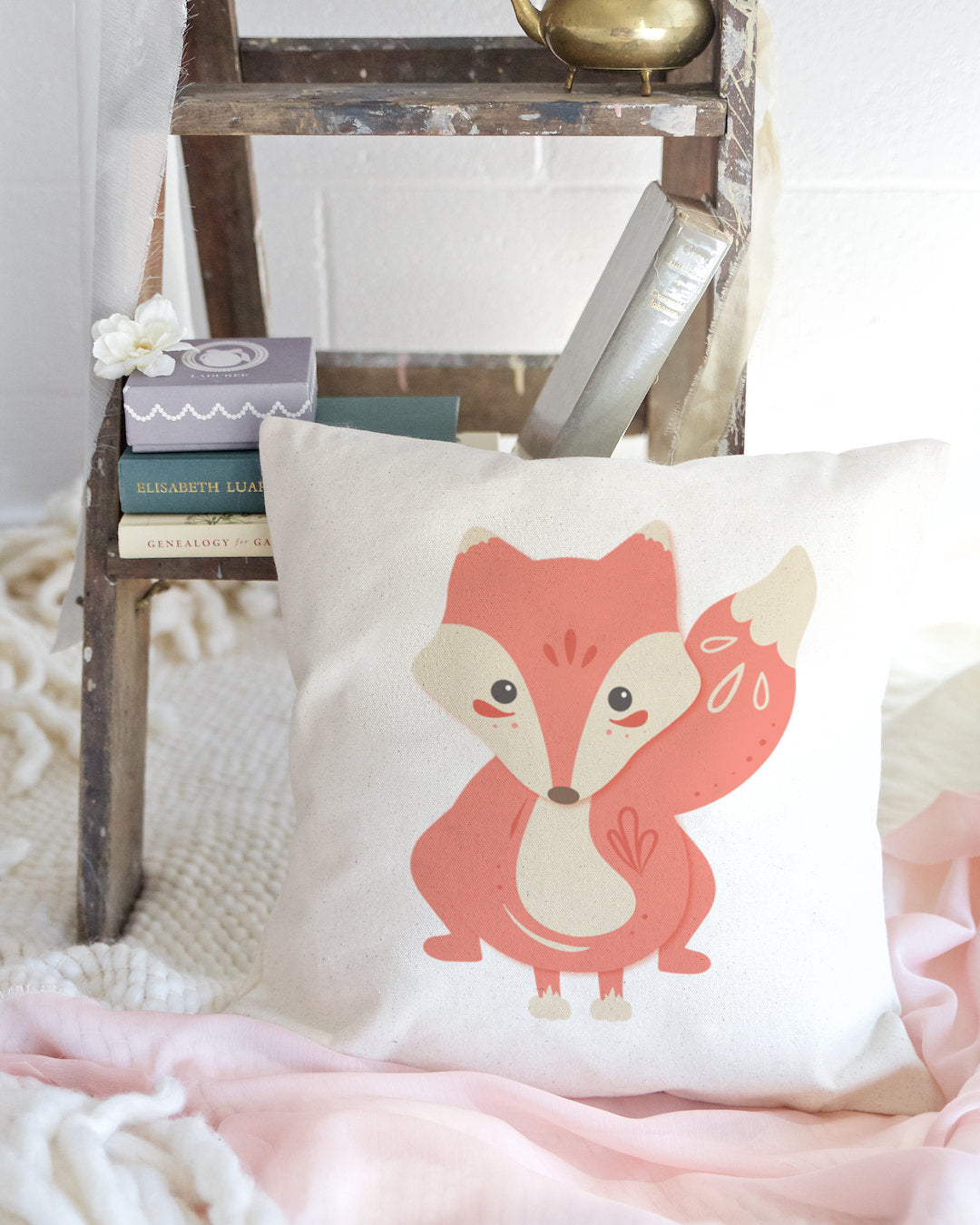 Fox Cotton Canvas Pillow Cover from The Cotton & Canvas Co.