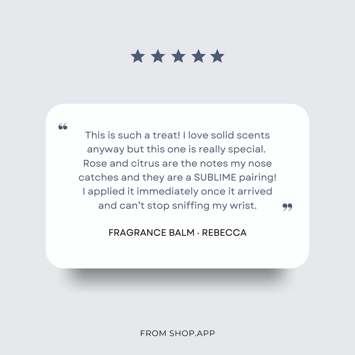 Fragrance Balm from Clara & Fritz Tallow Shop