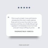Fragrance Balm from Clara & Fritz Tallow Shop