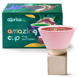 Pink Coffee Mug with Base - 6.8 oz/200ml from Aprika Life