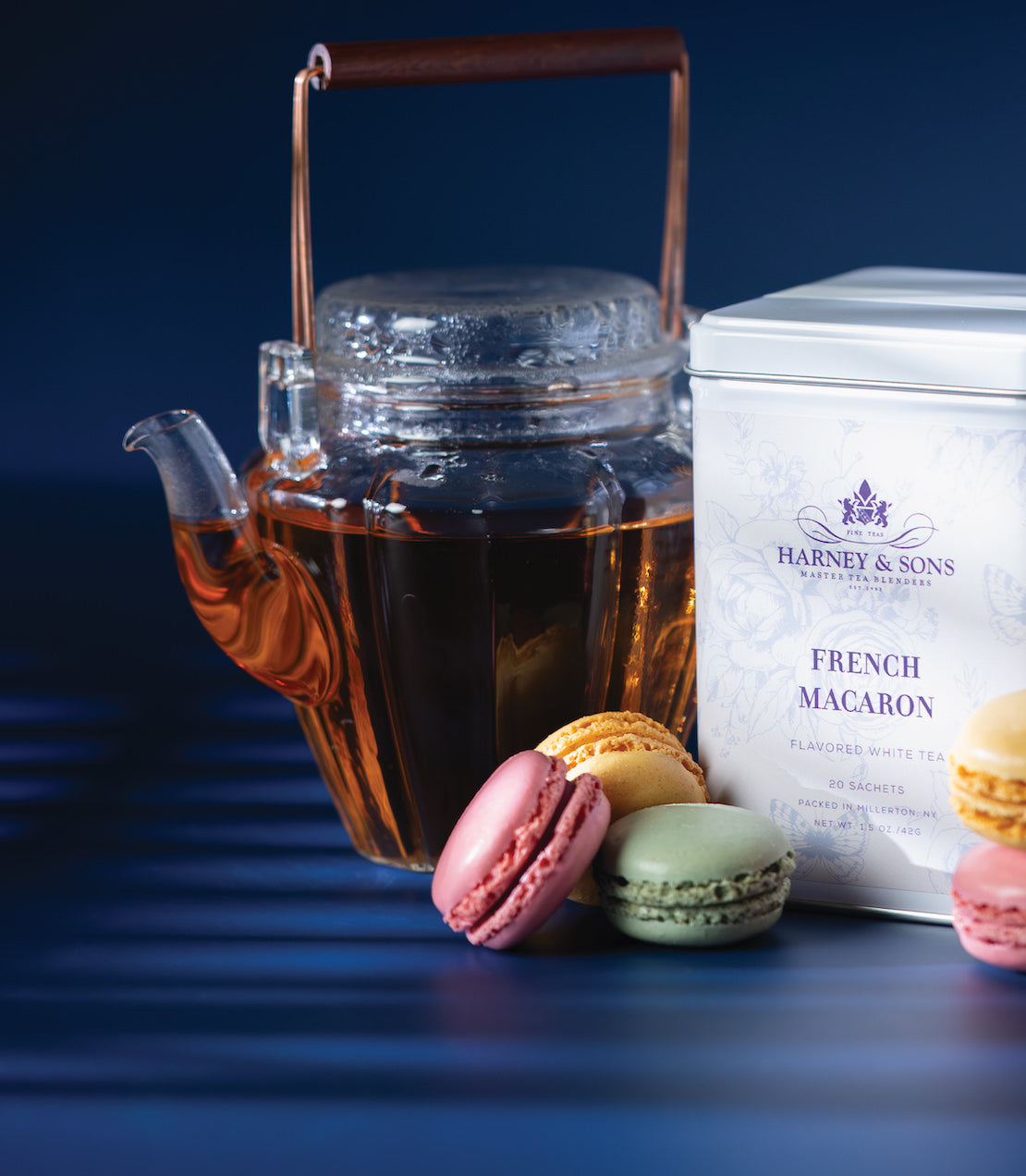 French Macaron, Tin of 20 Sachets from Harney & Sons Fine Teas
